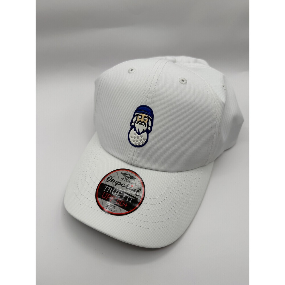 Imperial Golf Hat Mens OSFA White‎ Old Man Mascot UPF 50+ Performance X210SP/AXX